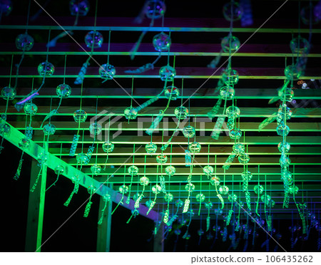 green wind chime illumination 106435262