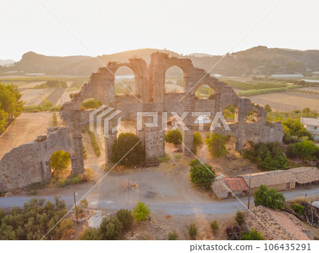 Aspendos Ancient City. Aspendos acropolis city ruins, cisterns, aqueducts and old temple. Aspendos Antalya Turkey. turkiye turkiye, GO Everywhere 106435291