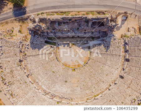 Ruins of the ancient Lycian city Perge located near the Antalya city in Turkey turkiye, GO Everywhere 106435299