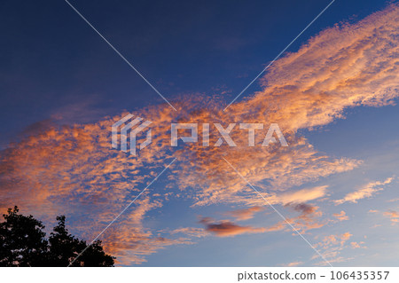 2023 early autumn morning glow in Nara city majestic madder clouds appearing above the trees lining the park ➄ 2023 early autumn morning glow in Nara city majestic madder clouds appearing above the trees lining the park ➄ 106435357