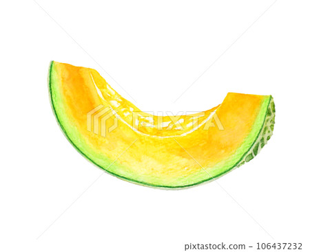 切紅肉瓜果手繪水彩插畫素材 106437232