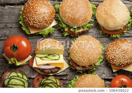 Burgers And Vegetables Burgers And Vegetables 106438022