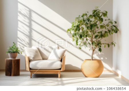 Blur background material of a white room with a sofa with beautiful light shining in Blur background material of a white room with a sofa with beautiful light shining in 106438654