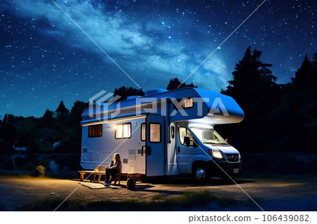 露營者和夜景 AI 生成圖像 AI 圖像 106439082