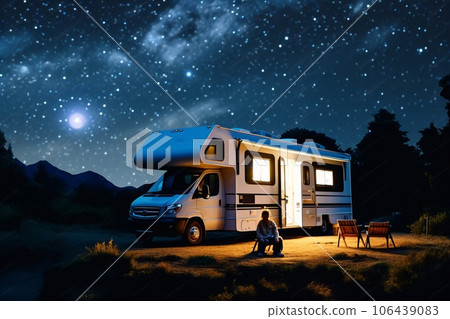 露營者和夜景 AI 生成圖像 AI 圖像 106439083