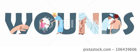 Wounds Flat Text Composition Wounds Flat Text Composition 106439606
