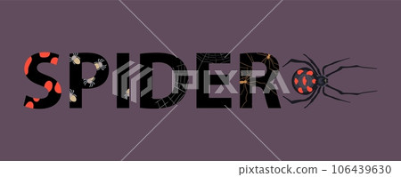 Spider Insect Text Composition Spider Insect Text Composition 106439630