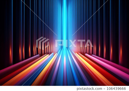 Neon colored rays AI generated image AI image Neon colored rays AI generated image AI image 106439666