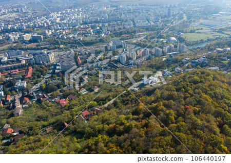 Aerial autumn view of Cluj Napoca city, Romania Aerial autumn view of Cluj Napoca city, Romania 106440197