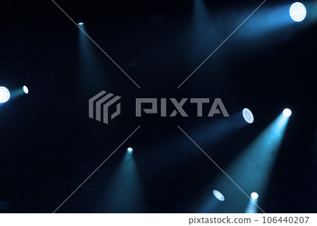 Stage lights glowing in the dark Stage lights glowing in the dark 106440207
