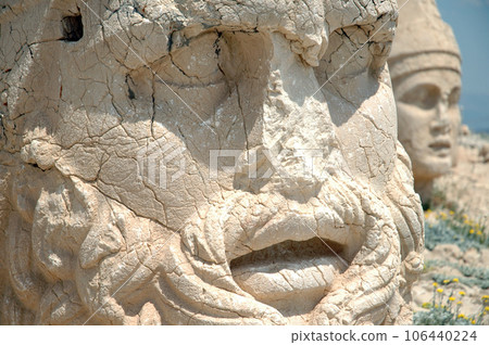 Giant God heads on Mount Nemrut. Anatloia, Turkey 106440224