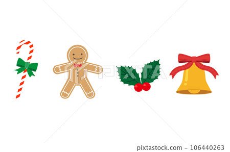Vector illustration set of Christmas ornaments 106440263