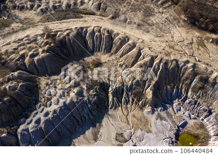 Industrial mining landscape from a drone, aerials 106440484