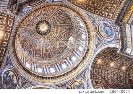 Painted cupola of the Saint Peter's basilica dome Painted cupola of the Saint Peter's basilica dome 106440994