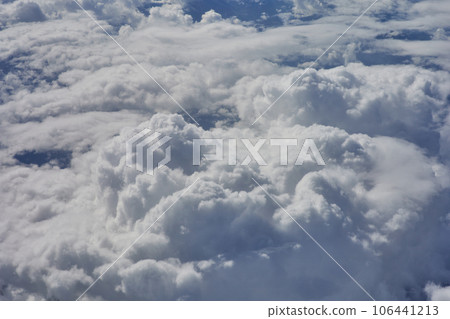 Clouds, view from the plane window 106441213