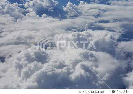 Clouds, view from the plane window Clouds, view from the plane window 106441214
