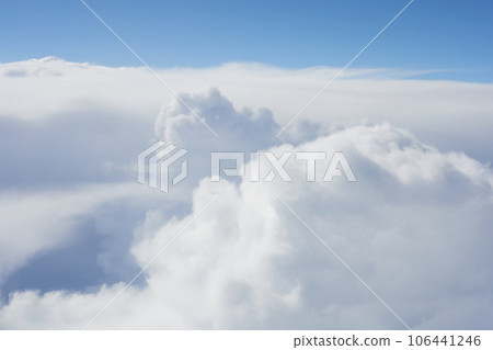 Clouds, view from the plane window 106441246