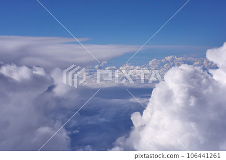 Clouds, view from the plane window 106441261