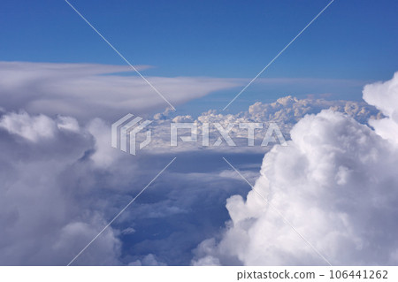 Clouds, view from the plane window Clouds, view from the plane window 106441262