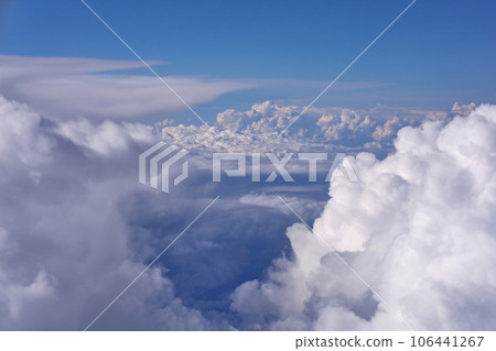 Clouds, view from the plane window 106441267