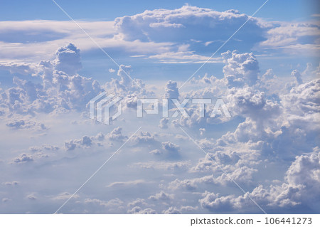 Clouds, view from the plane window Clouds, view from the plane window 106441273