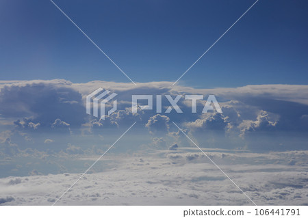 Clouds, view from the plane window 106441791