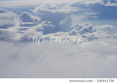 Clouds, view from the plane window 106441796
