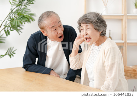 Hearing loss, deaf senior Hearing loss, deaf senior 106441822