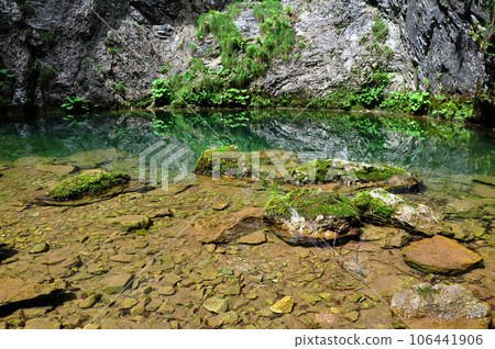 Underground spring from a cave Underground spring from a cave 106441906