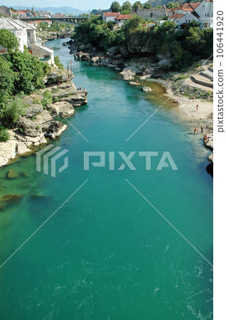 Mostar with the famous bridge, Bosnia and Herzegovina Mostar with the famous bridge, Bosnia and Herzegovina 106441920
