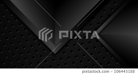 black metallic triangle geometric elements black metallic triangle geometric elements 106443188
