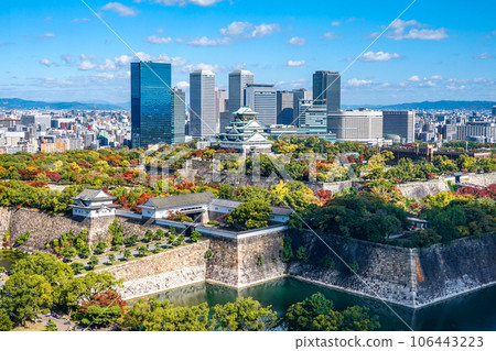 Osaka Castle Tower and the skyscraper area of Osaka Business Park (Osaka City, Osaka Prefecture) Osaka Castle Tower and the skyscraper area of Osaka Business Park (Osaka City, Osaka Prefecture) 106443223