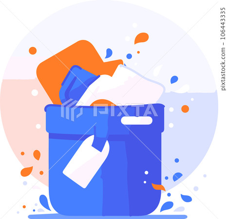 Trash can for recycling in UX UI flat style Trash can for recycling in UX UI flat style 106443335