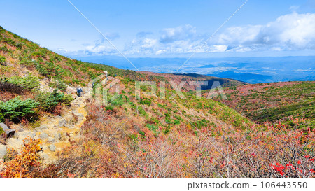 秋季攀登安多樂山:從峰之辻附近眺望福島市 秋季攀登安多樂山:從峰之辻附近眺望福島市 106443550