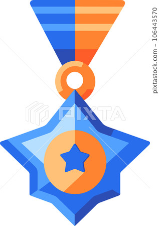 Medals for winners in UX UI flat style 106443570