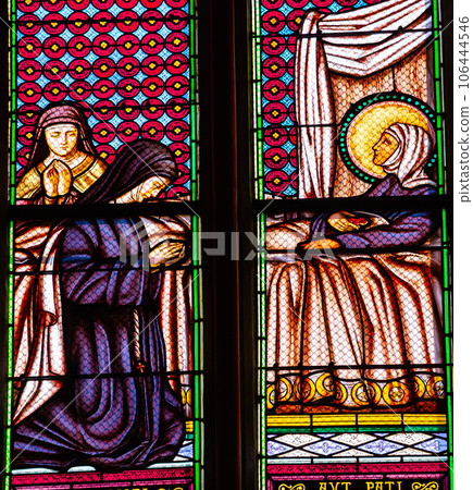 Cathedral of the holy cross, Orleans, France, stained glasses Cathedral of the holy cross, Orleans, France, stained glasses 106444546