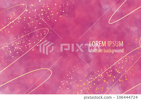 柔和的紋理、金線、金葉、金粉和玫瑰的華麗背景。 106444724