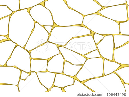 Kintsugi seamless pattern of traditional Japanese repair technique 106445498