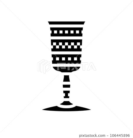 kiddush cup jewish glyph icon vector illustration 106445896