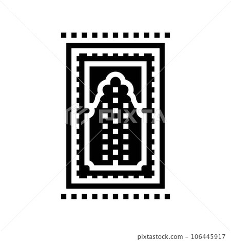 prayer mat islam muslim glyph icon vector illustration 106445917
