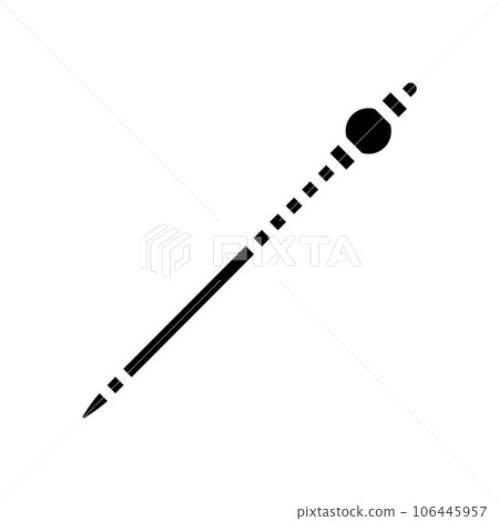 yatra stick pilgrim staff glyph icon vector illustration yatra stick pilgrim staff glyph icon vector illustration 106445957