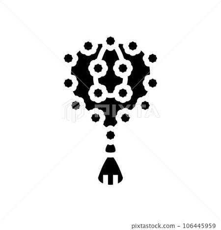 rudraksha beads glyph icon vector illustration rudraksha beads glyph icon vector illustration 106445959