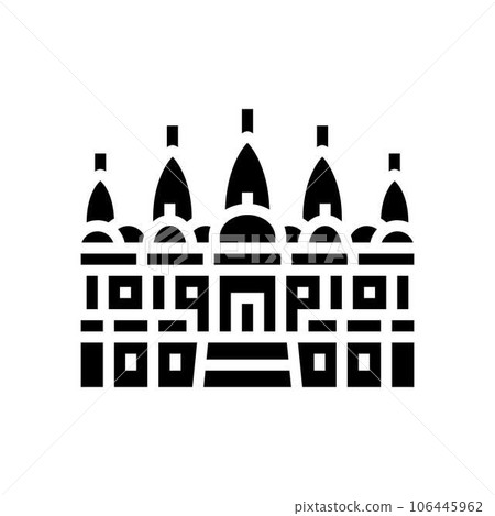 hindu temple god om glyph icon vector illustration hindu temple god om glyph icon vector illustration 106445962
