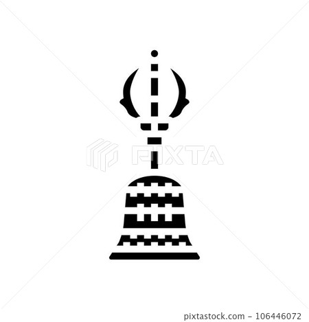 buddhist bell ghanta glyph icon vector illustration 106446072