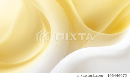 Silk Elegance: Calming Yellow Gold and Light Ivory Cloth Background. Generative AI. 106446073