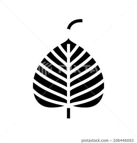 bodhi leaf buddhism glyph icon vector illustration 106446083