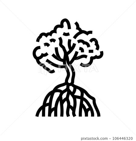 mangrove tree line icon vector illustration mangrove tree line icon vector illustration 106446320