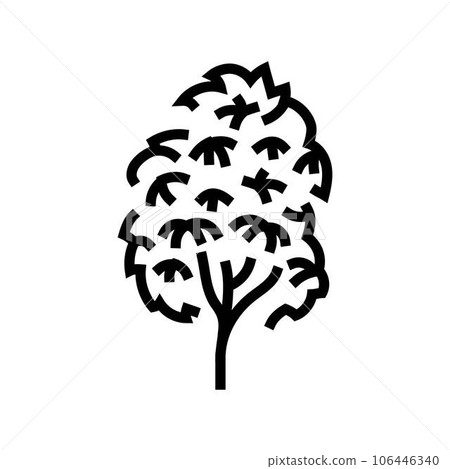 kauri tree jungle amazon line icon vector illustration 106446340