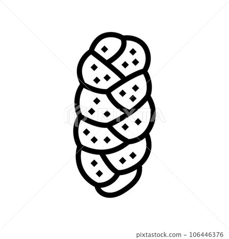challah bread jewish line icon vector illustration challah bread jewish line icon vector illustration 106446376