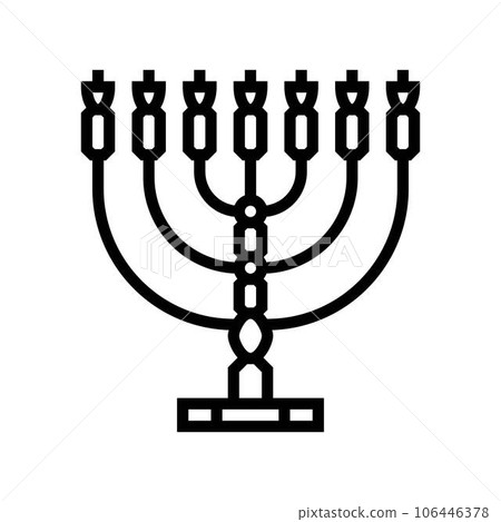 menorah jewish line icon vector illustration menorah jewish line icon vector illustration 106446378